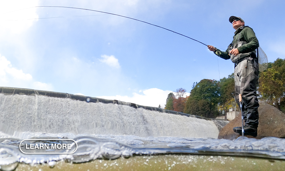 A fly fisherman on the Ausable River.