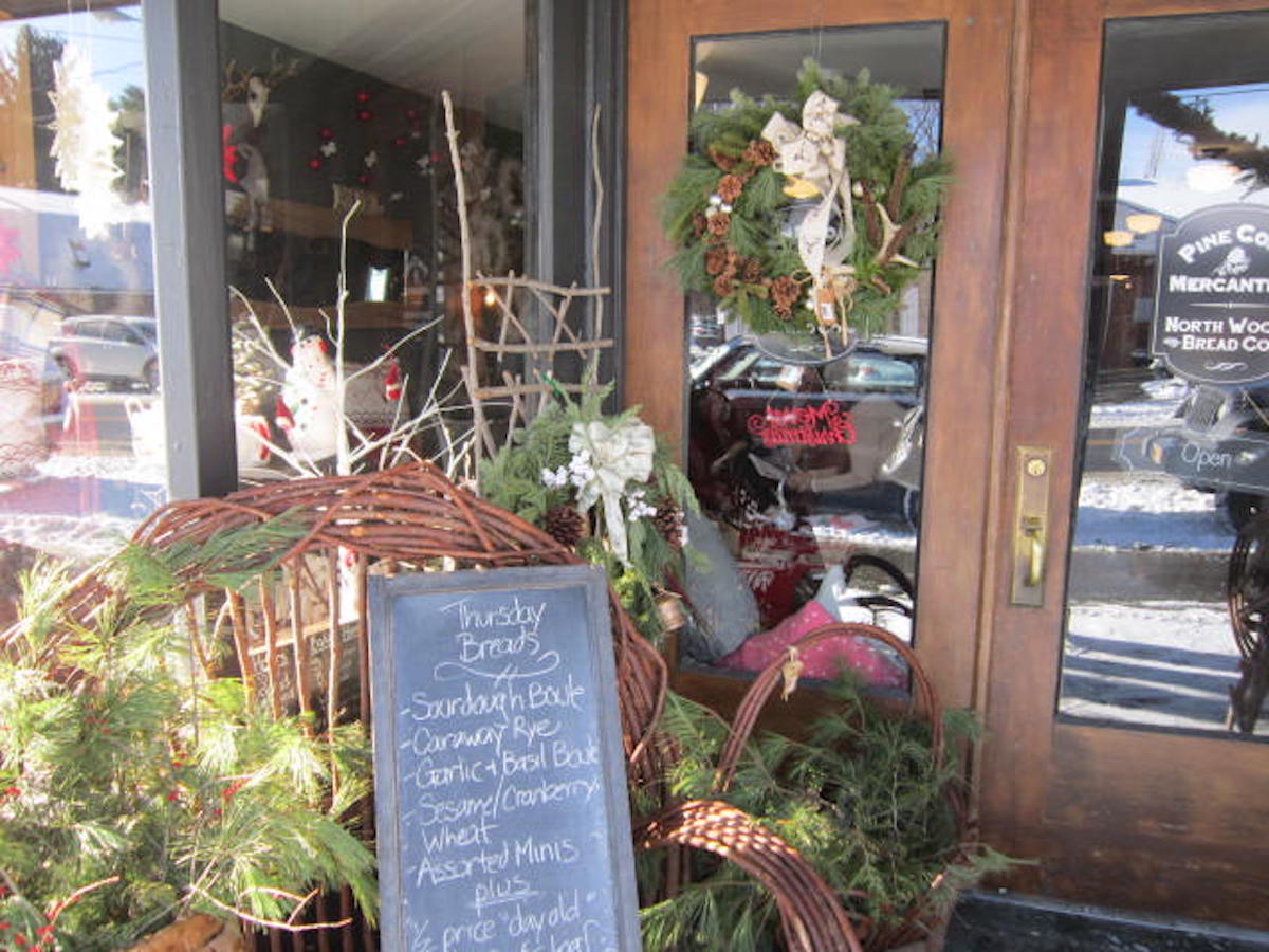 Enjoy the ambiance of Pinecone Mercantile and the coffee shop in the back.