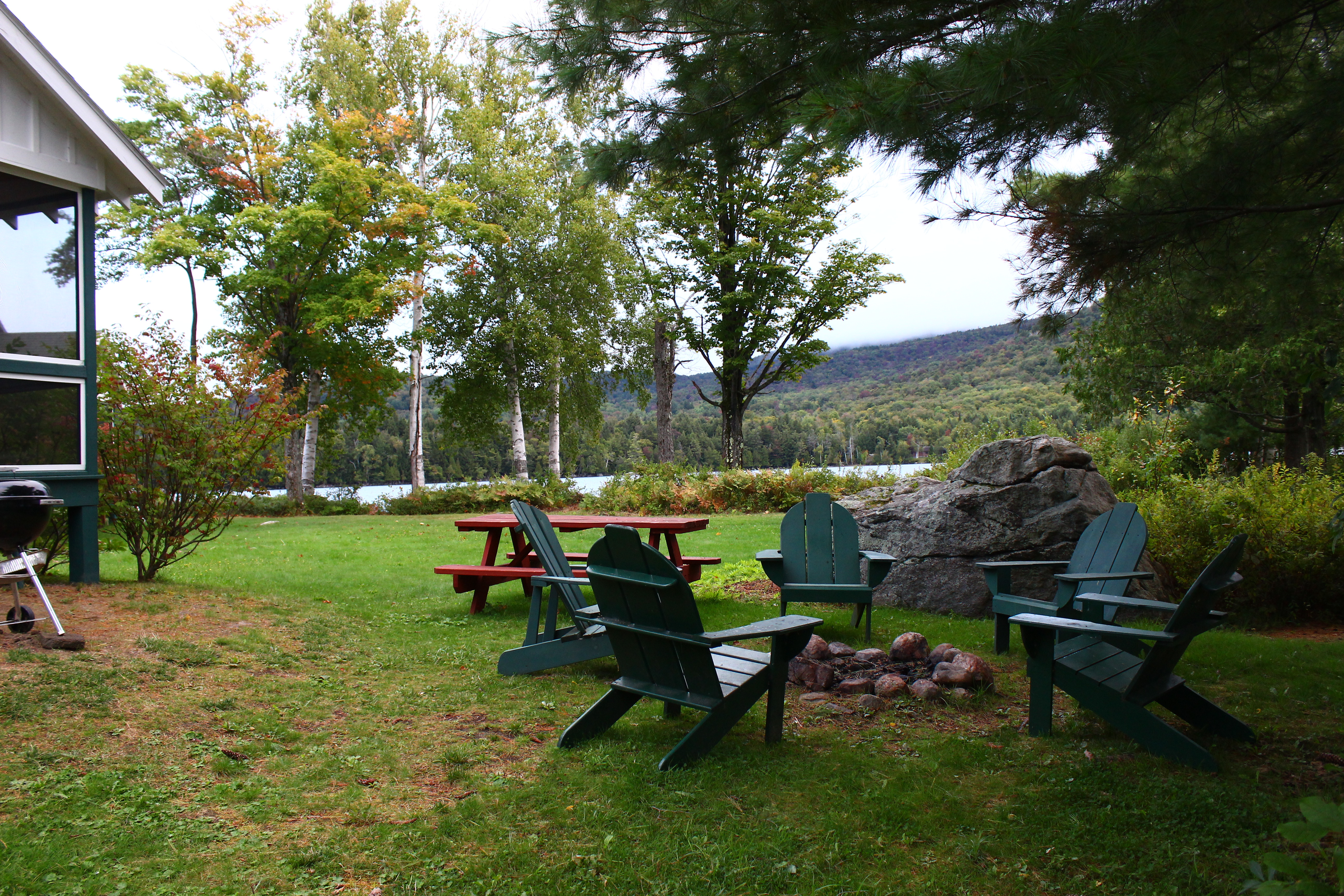 Fire pit on the lakeshore at Prospect Point