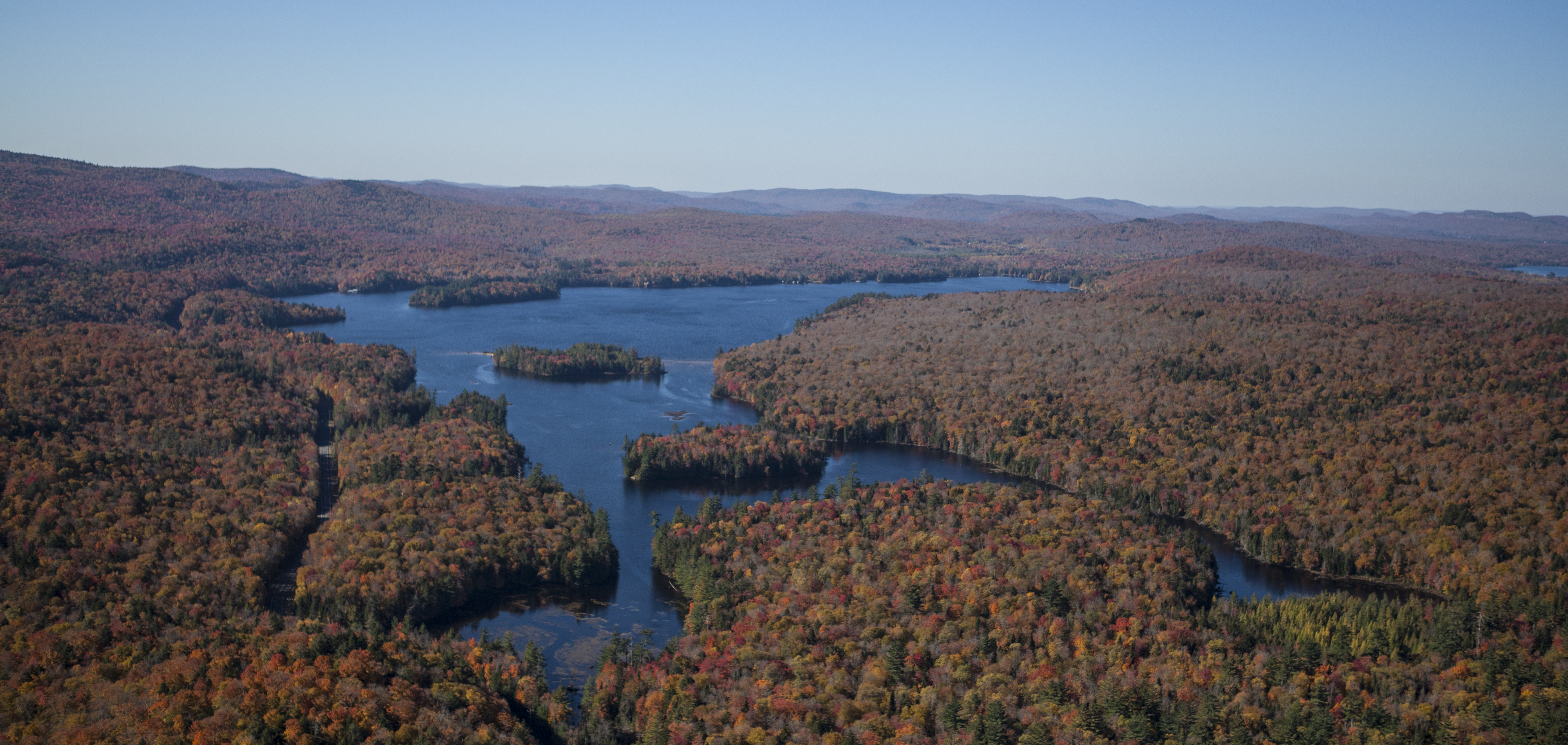 Aerial view of the Adirondacks