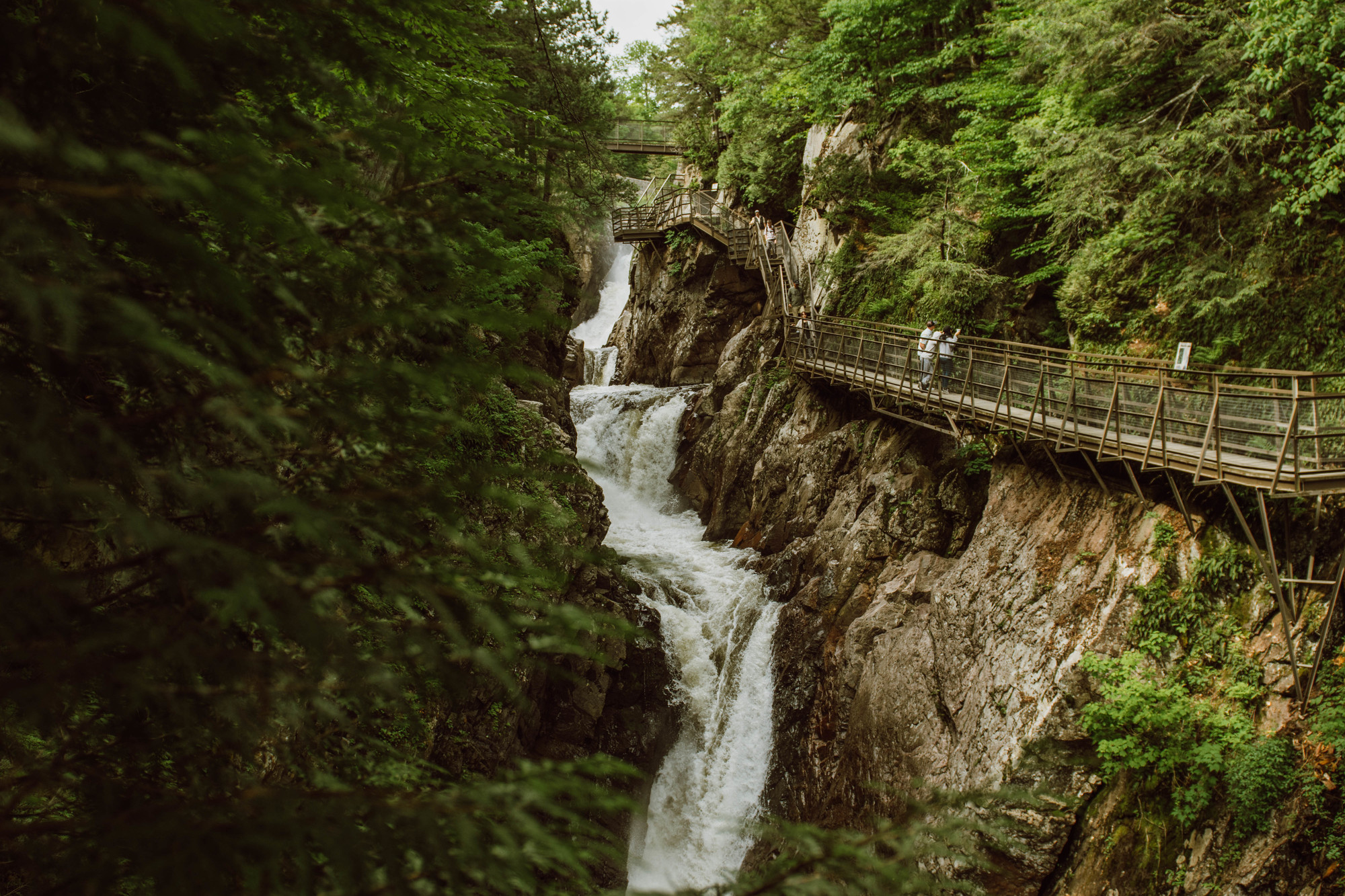 High Falls Gorge in the summer