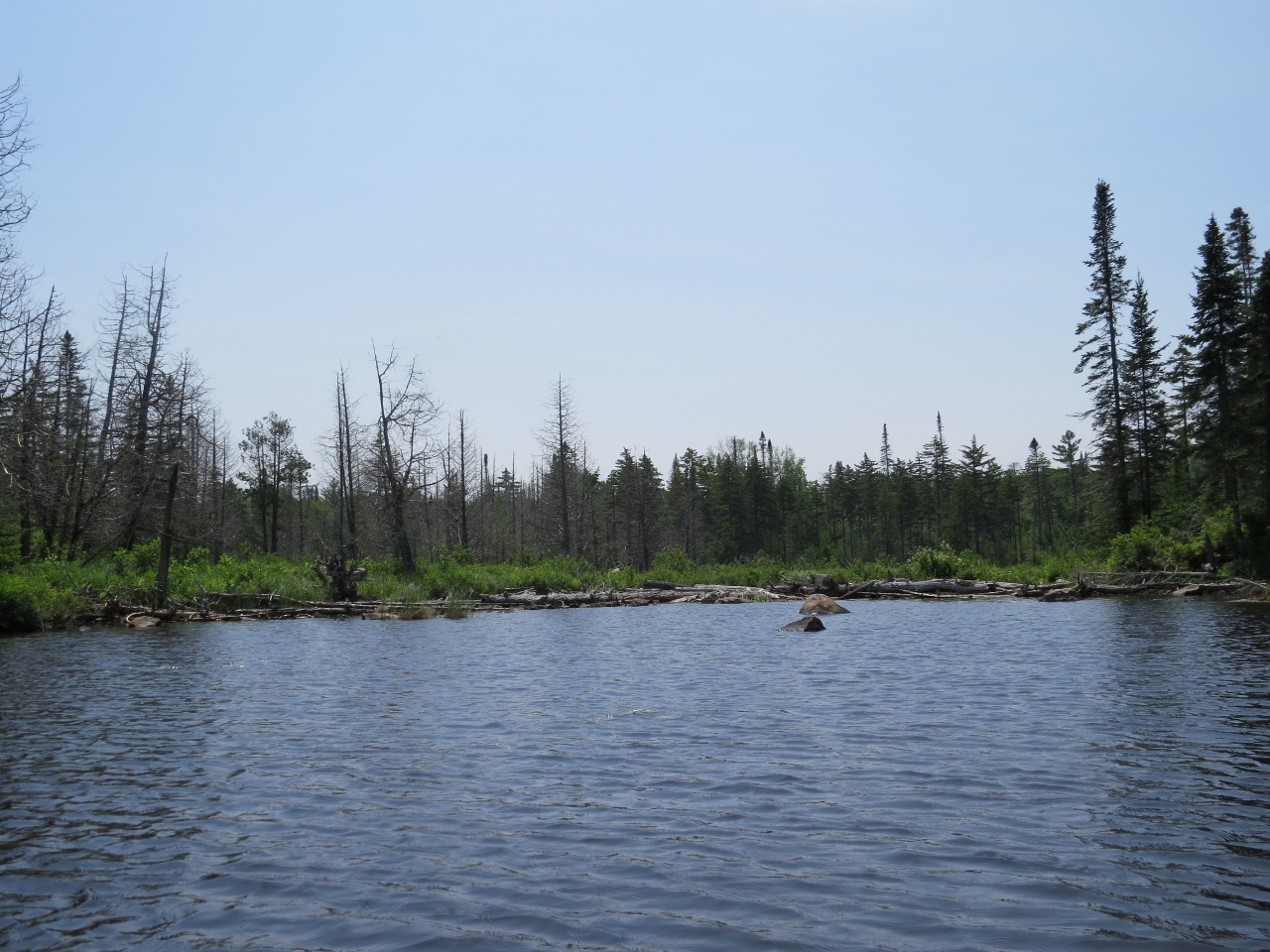 Rocky outlet of Mud Pond