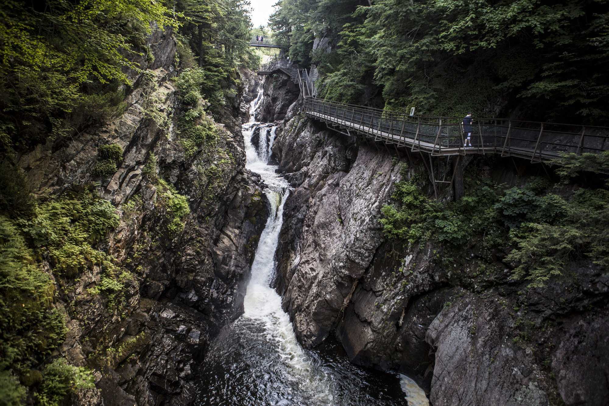 High Falls Gorge in summer