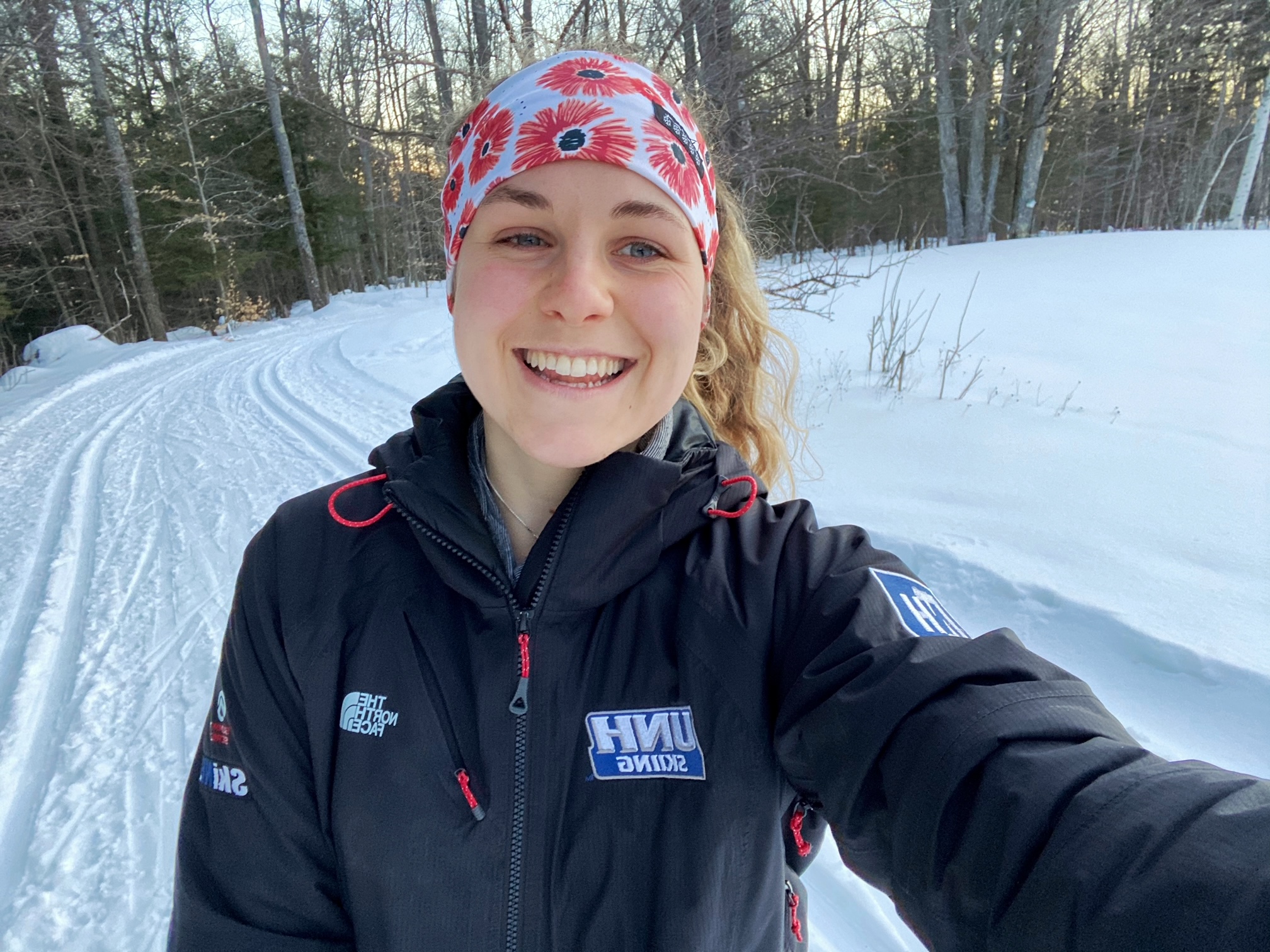 The author enjoying an evening on cross-country skis.