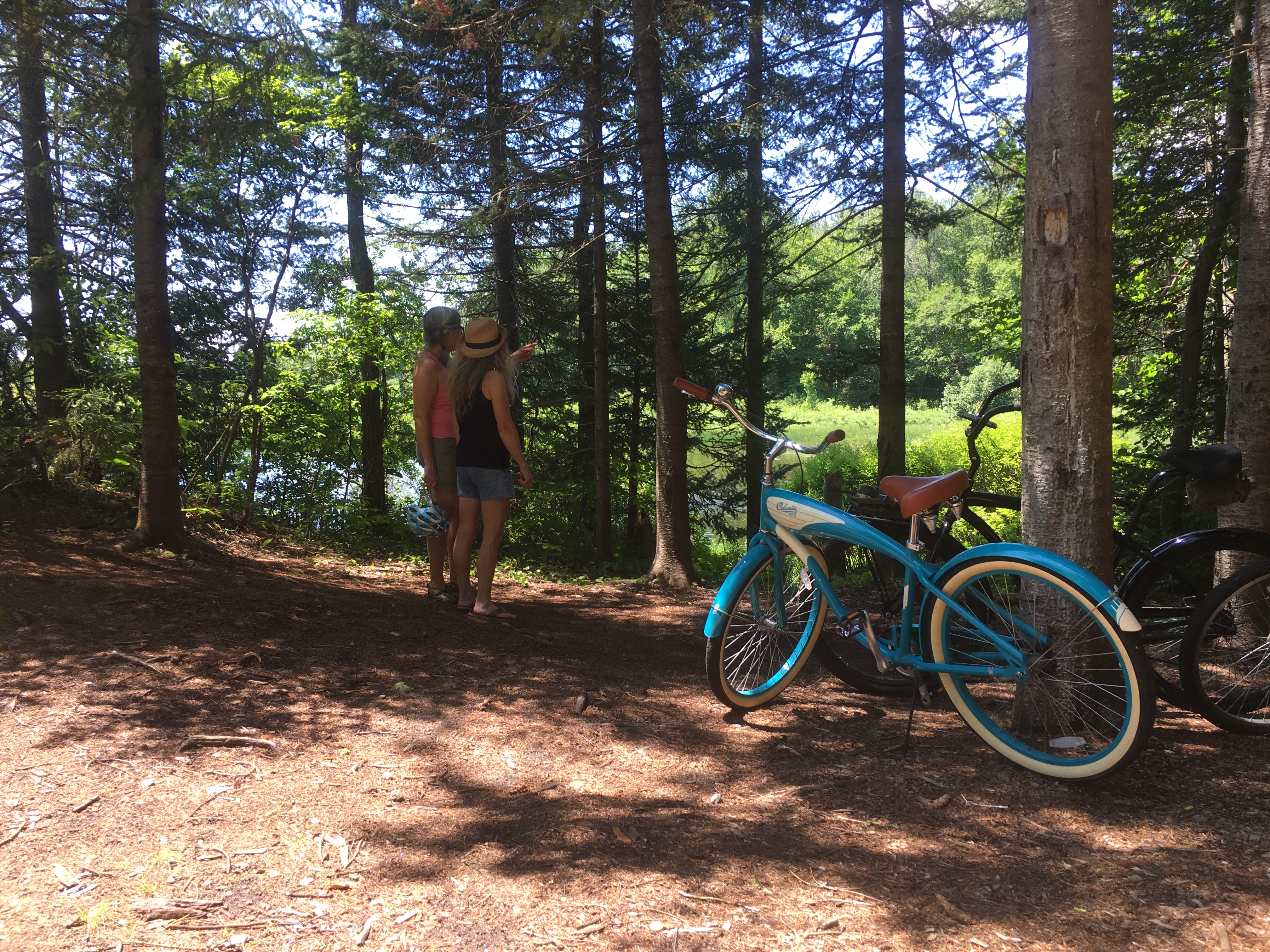 Taking a break to check out the views at Lewey Lake.