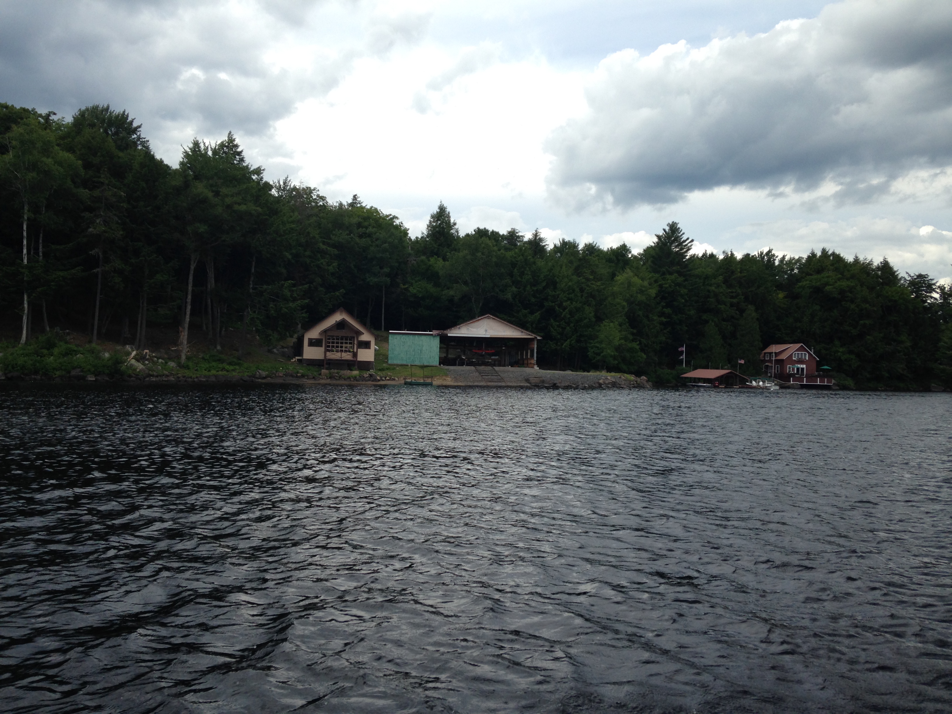 At least we got stuck near a dock!