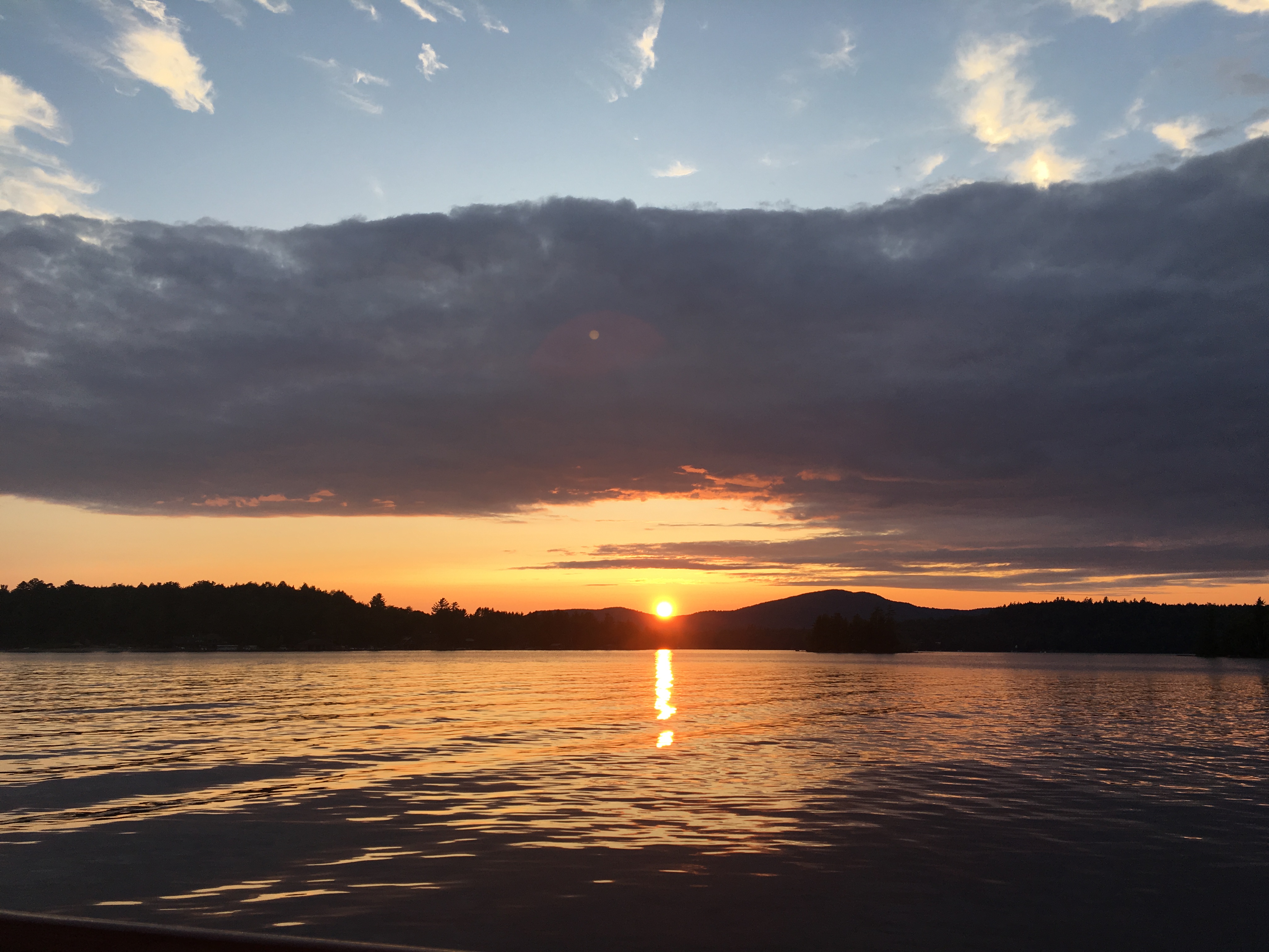 A gilded Adirondack sunset from the W.W. Durant.