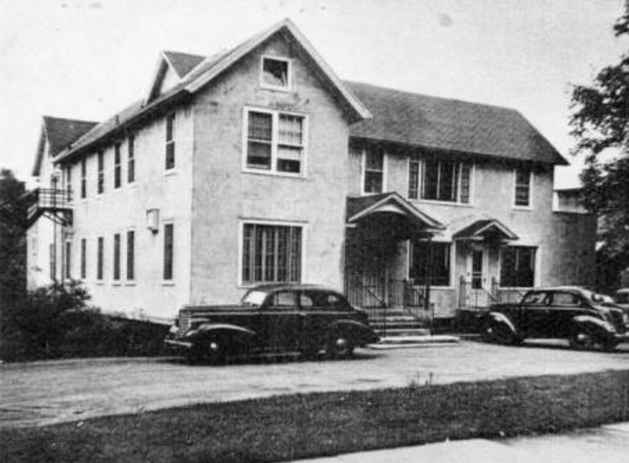 An undated black and white photo of The Belvedere Restaurant 
