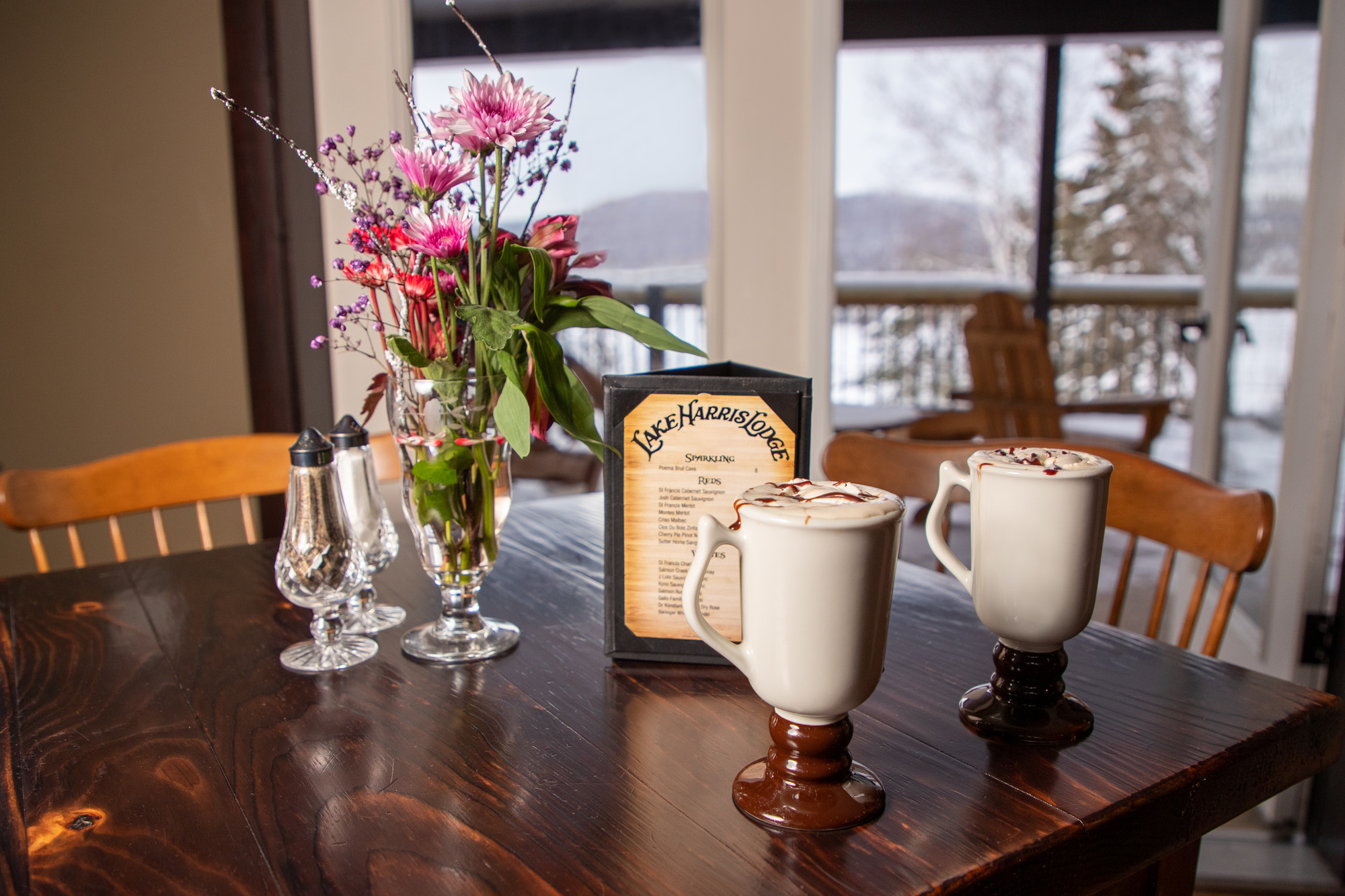 Hot cocoa from the Lake Harris Lodge