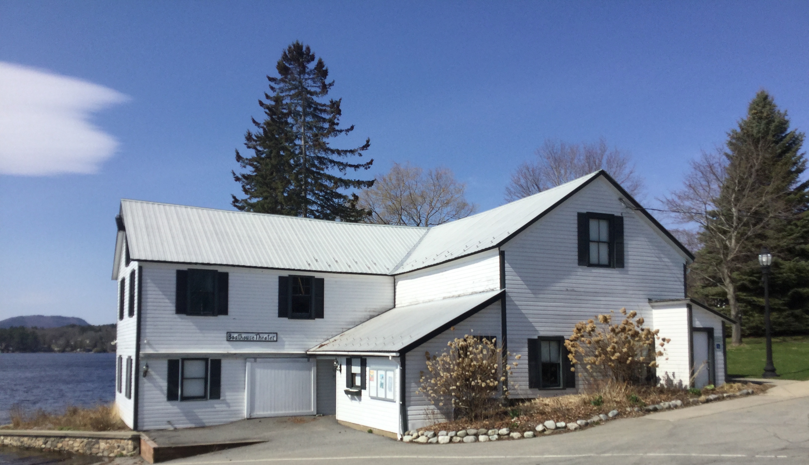 The Boathouse Theater on the shores of Schroon Lake.