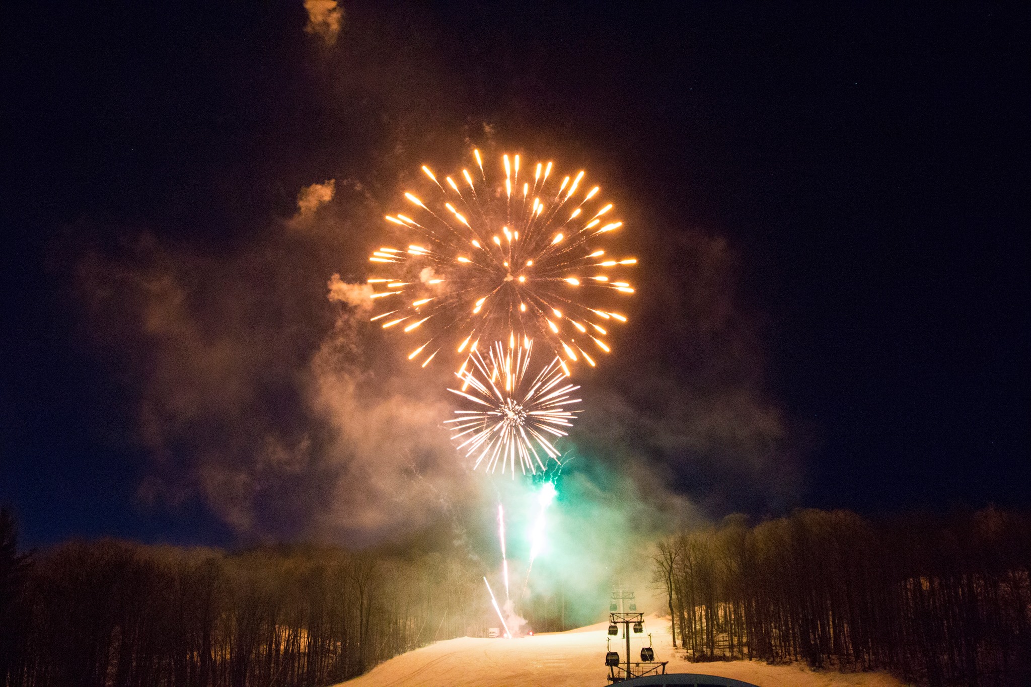 Gore lights up the night.