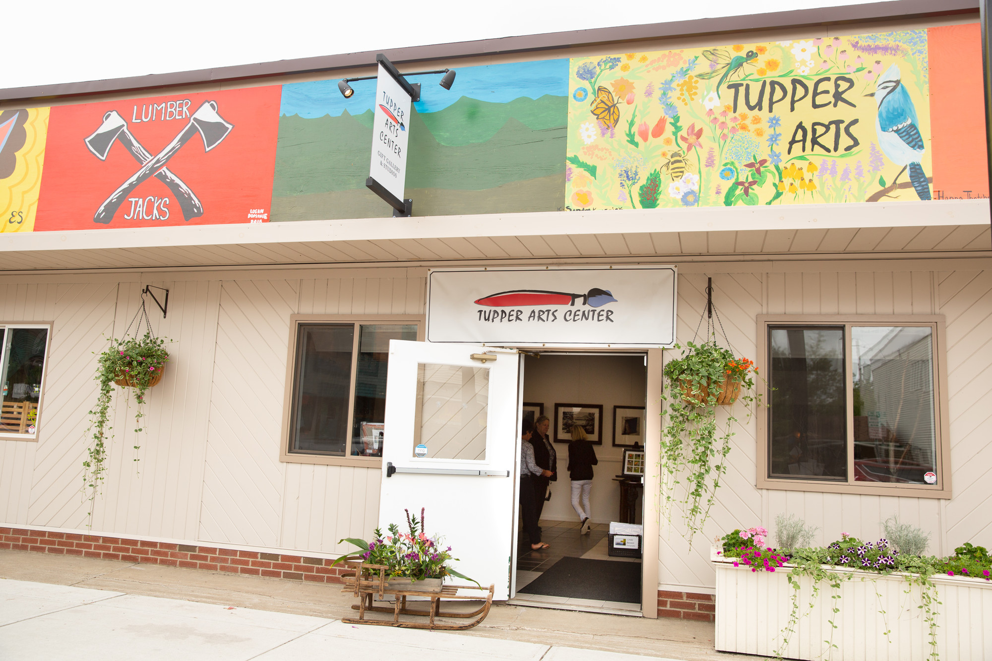 Front of the Tupper Lake Arts Center as seen from the street.