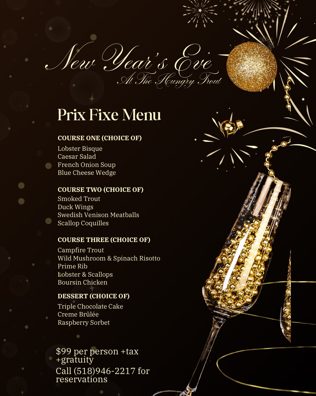 Prix Fixe Menu