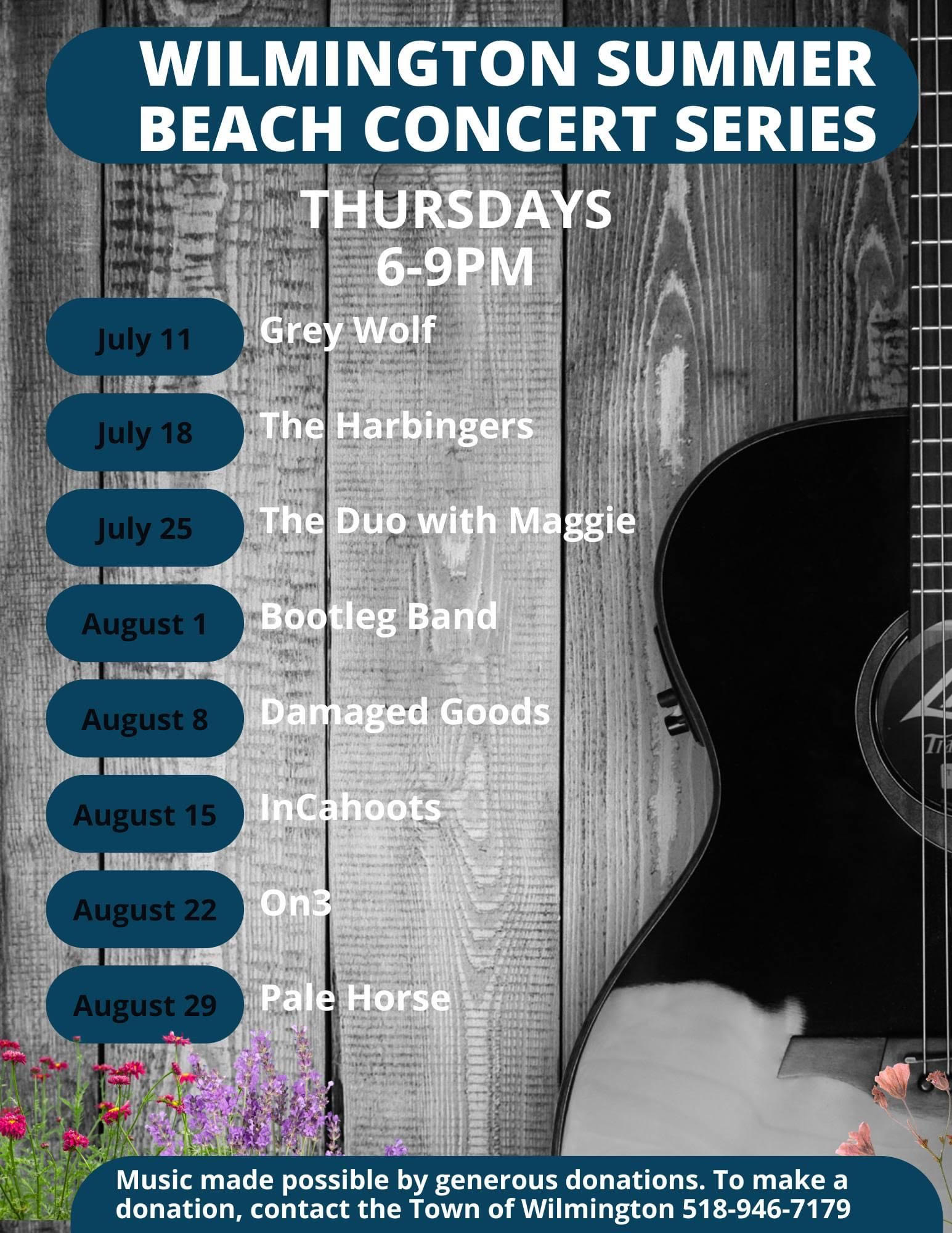 Wilmington Beach Summer Concerts Poster