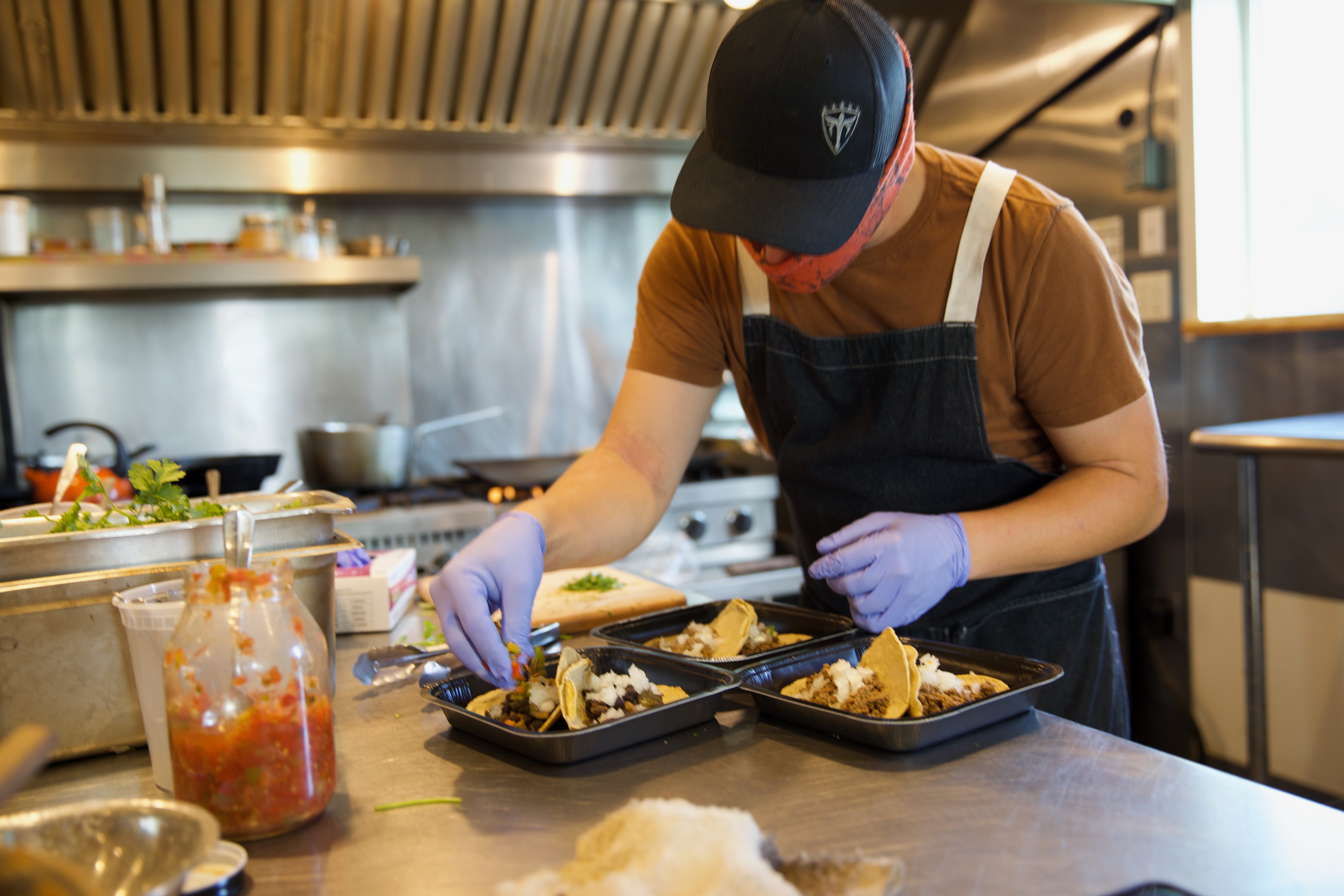 Man preparing food 