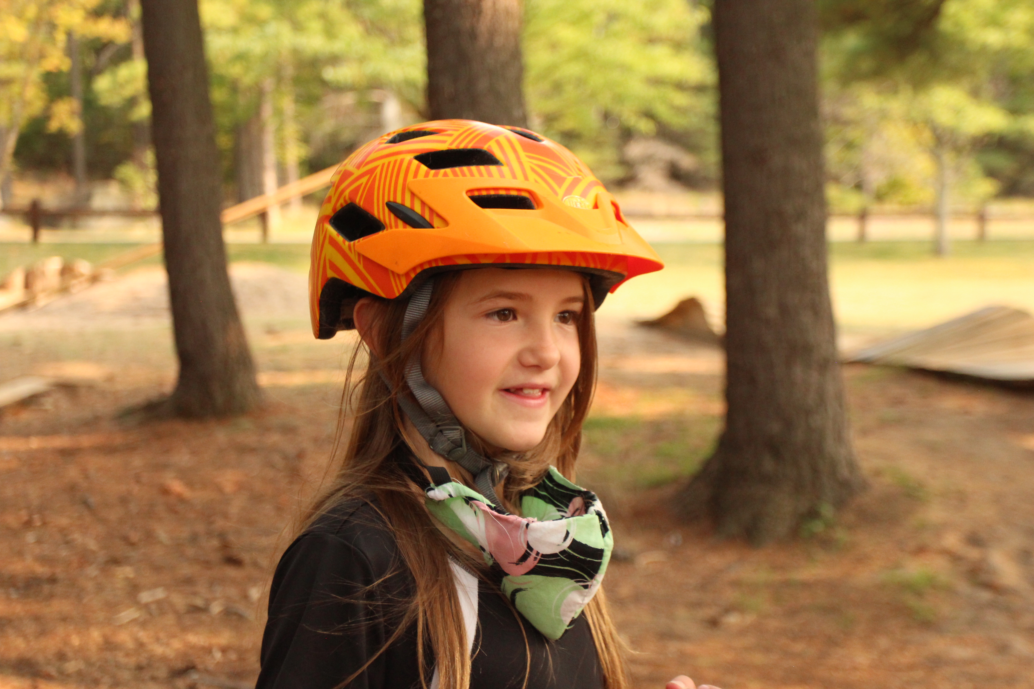 Ella Wilson at the skills park she designed.