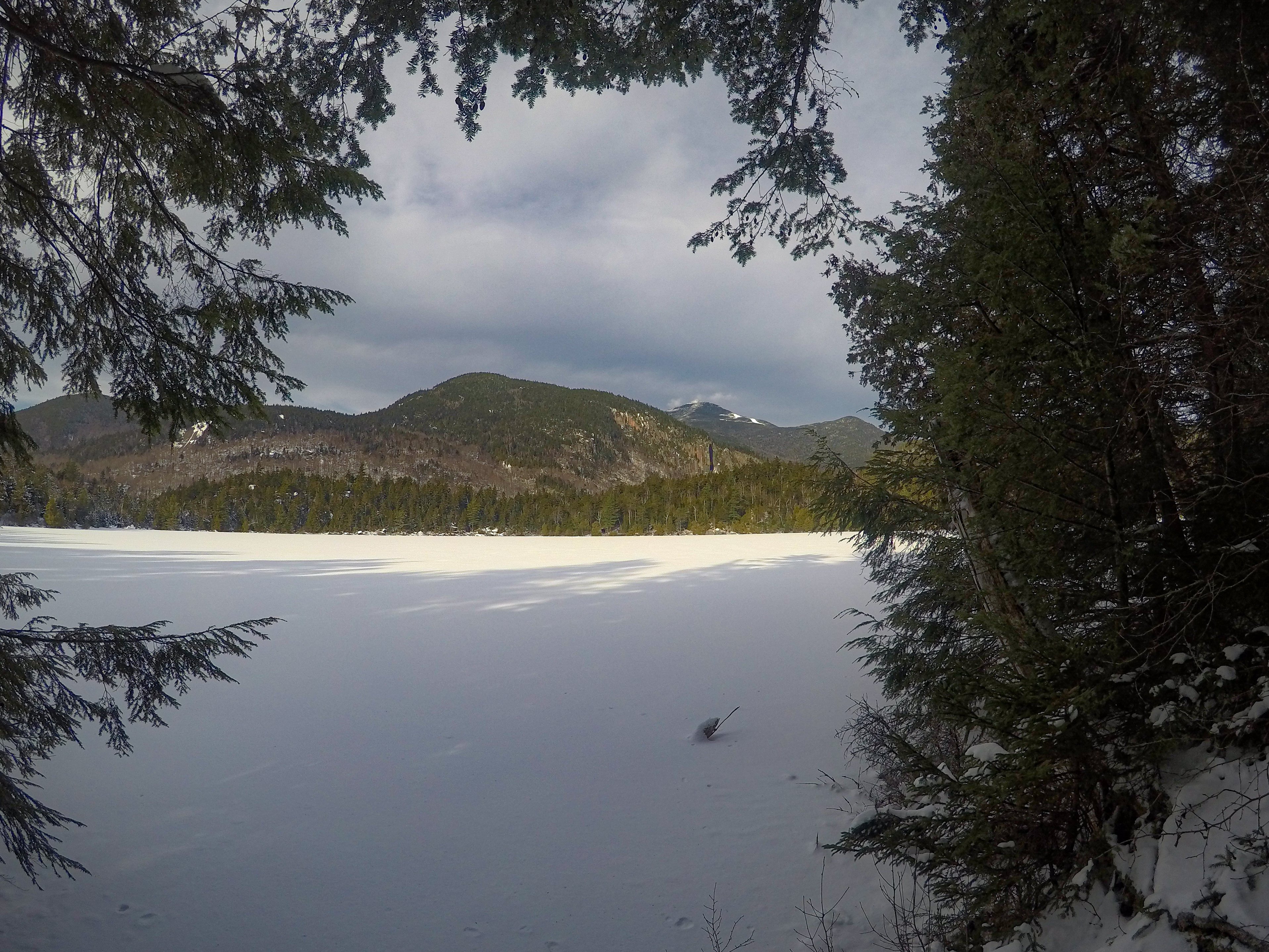 View from one of the tent sites on Copperas Pond.