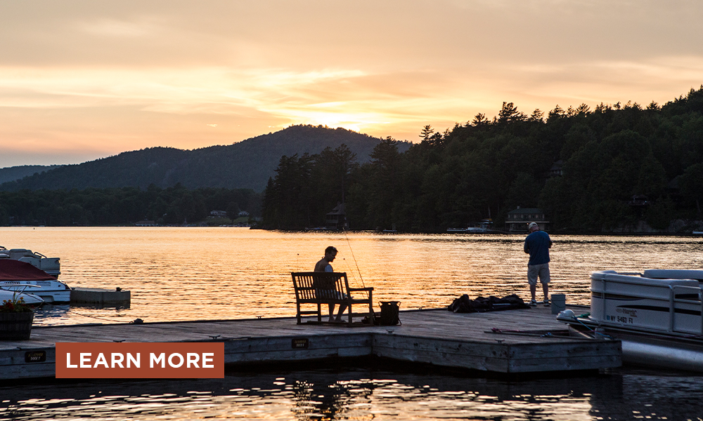 Fishing at sunset in the Adirondacks.