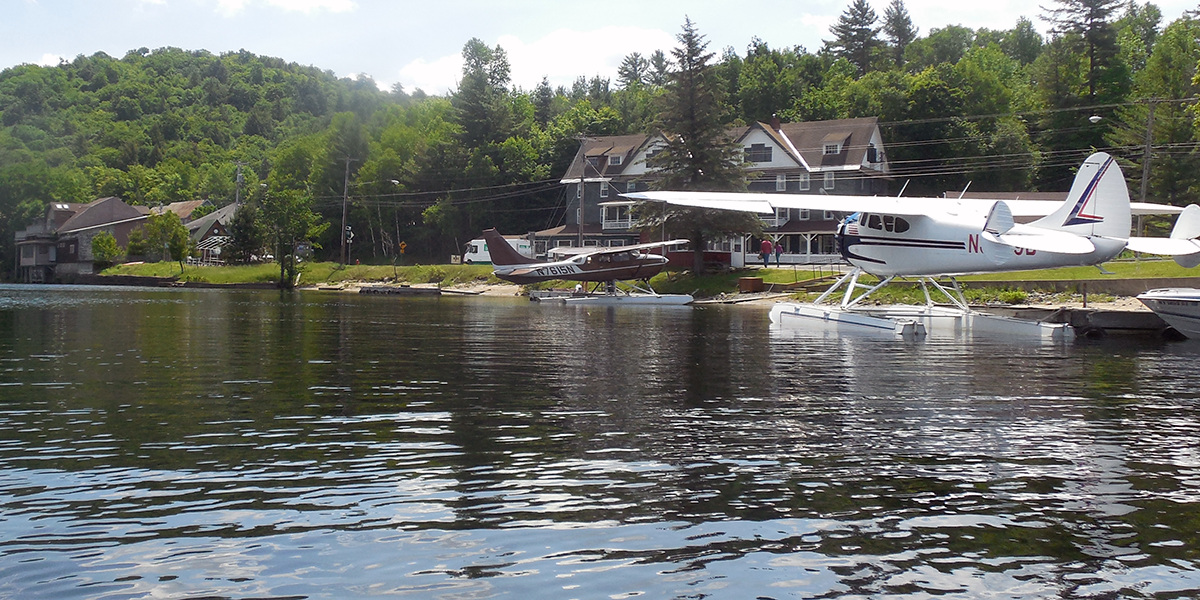 Seaplanes Docked in Long Lake