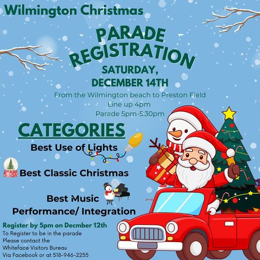 Wilmington Christmas Parade Registration Graphic