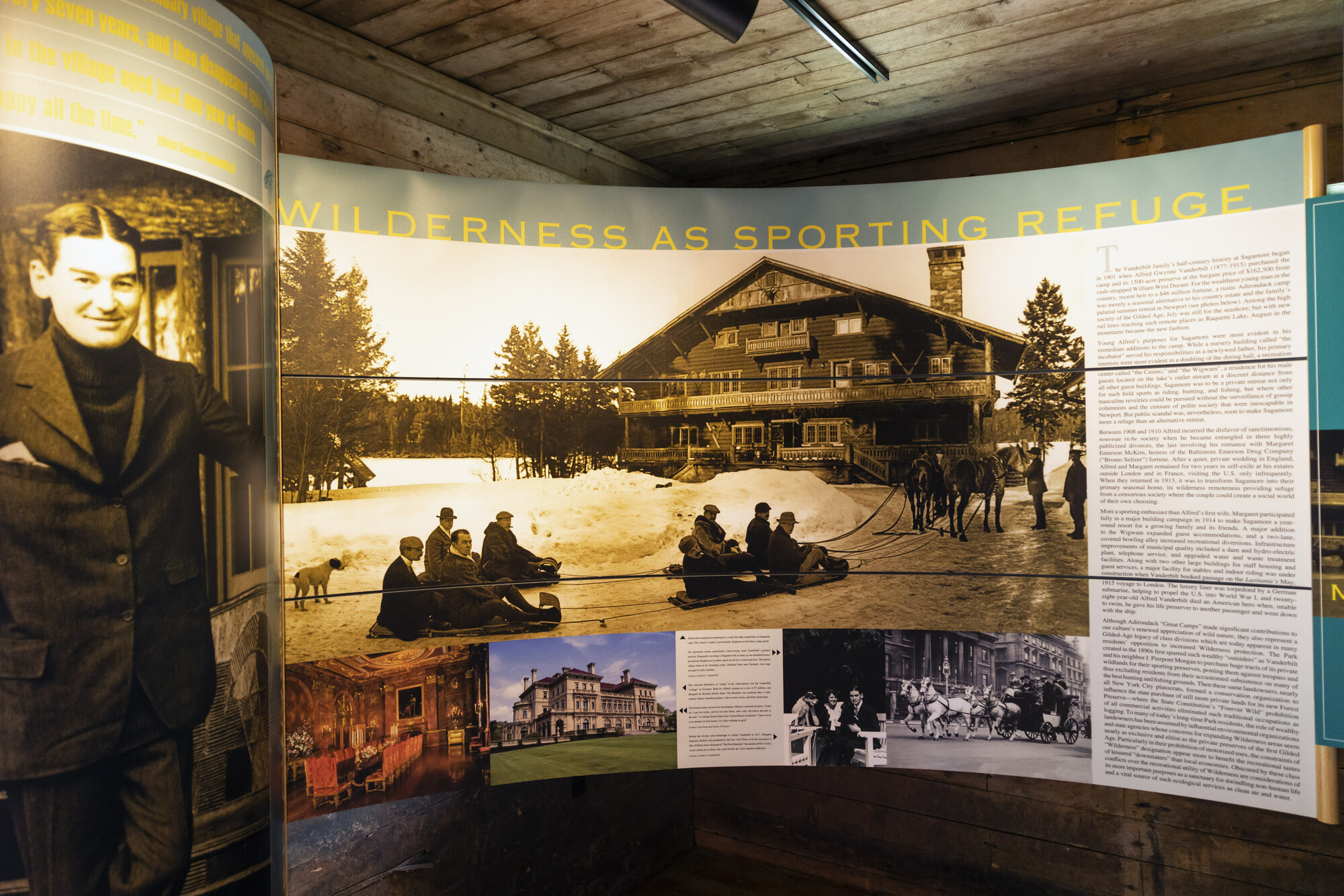A historic exhibit at Great Camp Sagamore