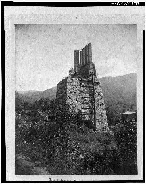 The Mcintyre blast furnace was built in 1854. This photo was taken around 1900.