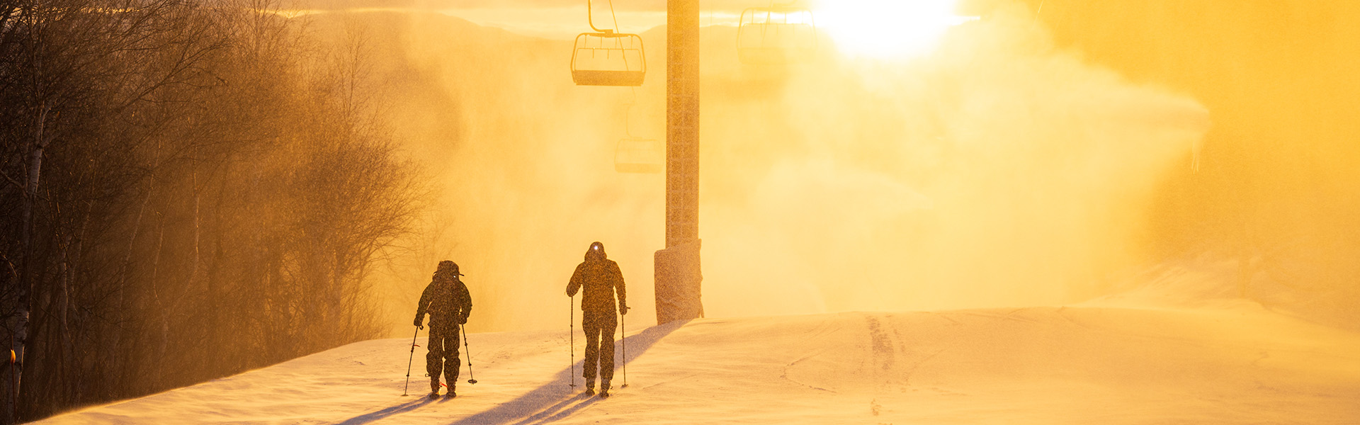 Uphill skiers