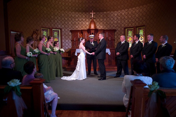 Wedding at St. William's historic church at Long Point (Photo courtesy of Raquette Lake Navigation)