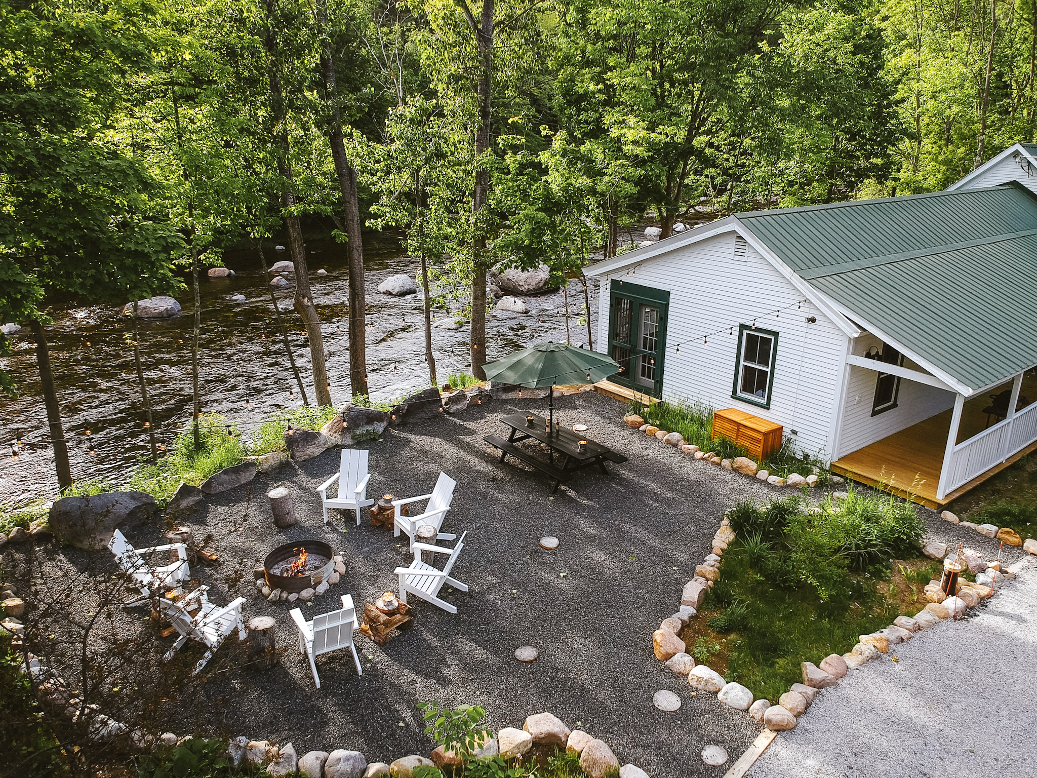 Outdoor overhead scenic shot of Warner's Camp.