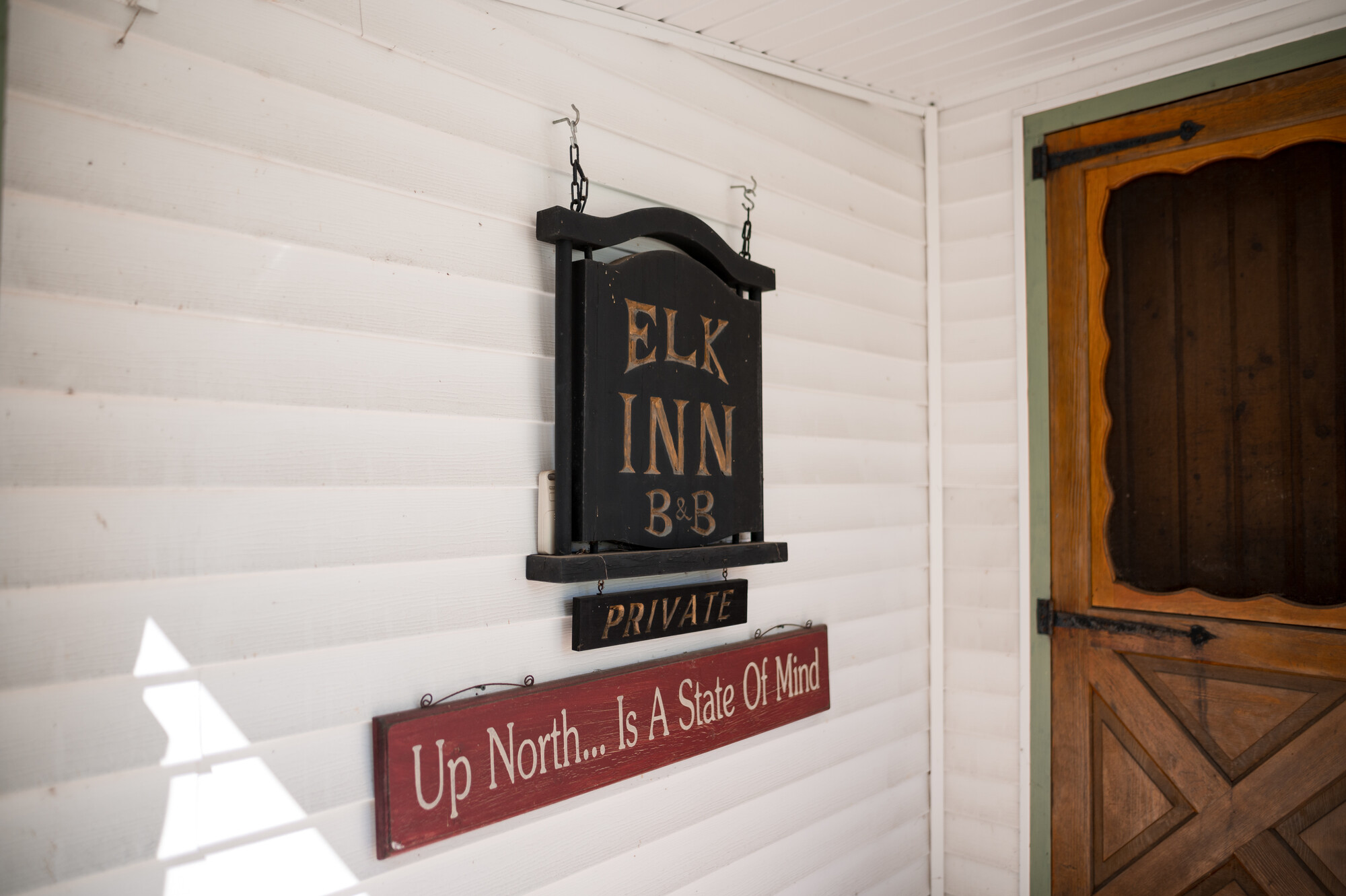 Elk Inn signage in the Lake Champlain Region.