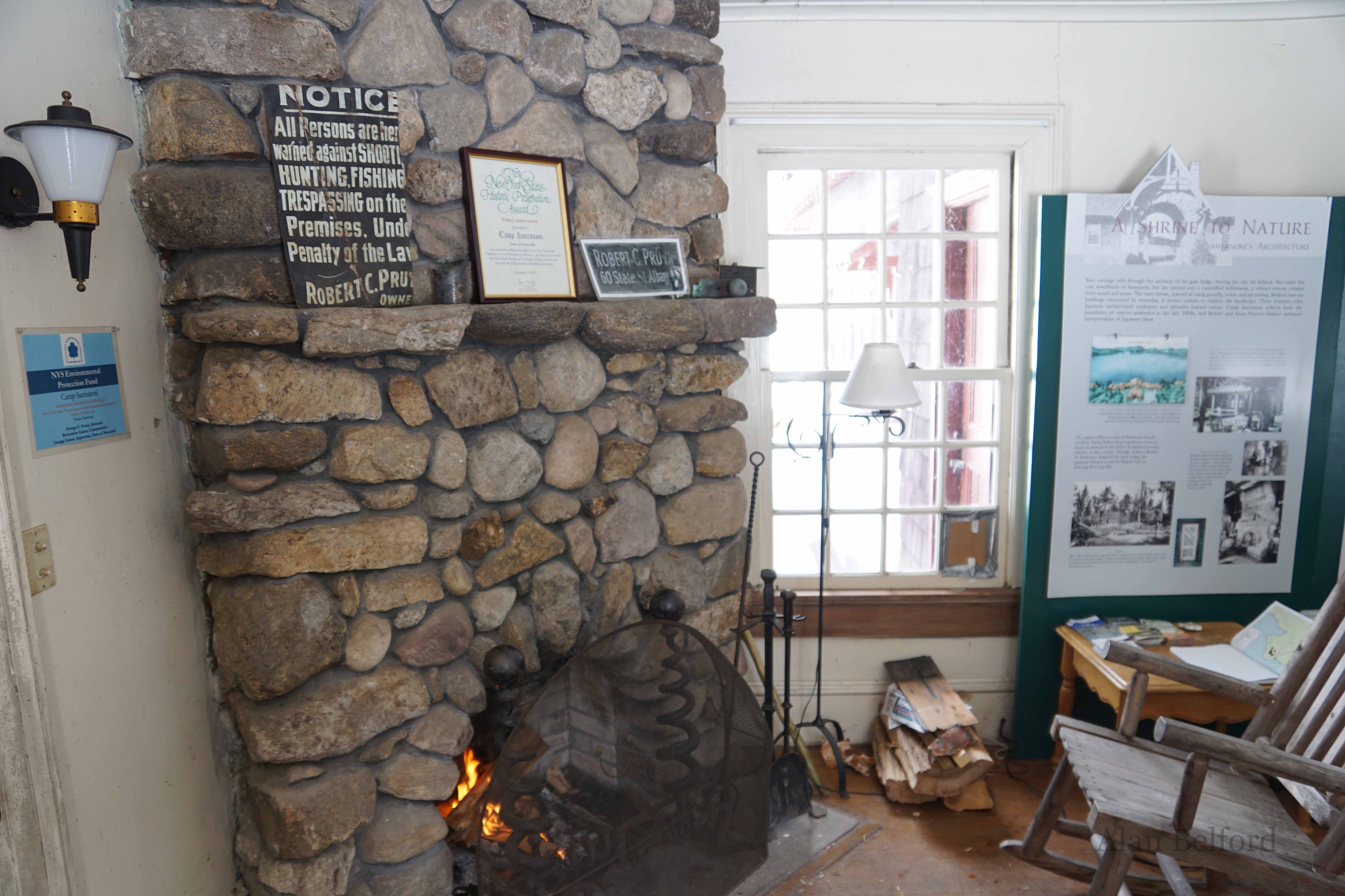 A fire was going in the gatehouse when I stopped in.