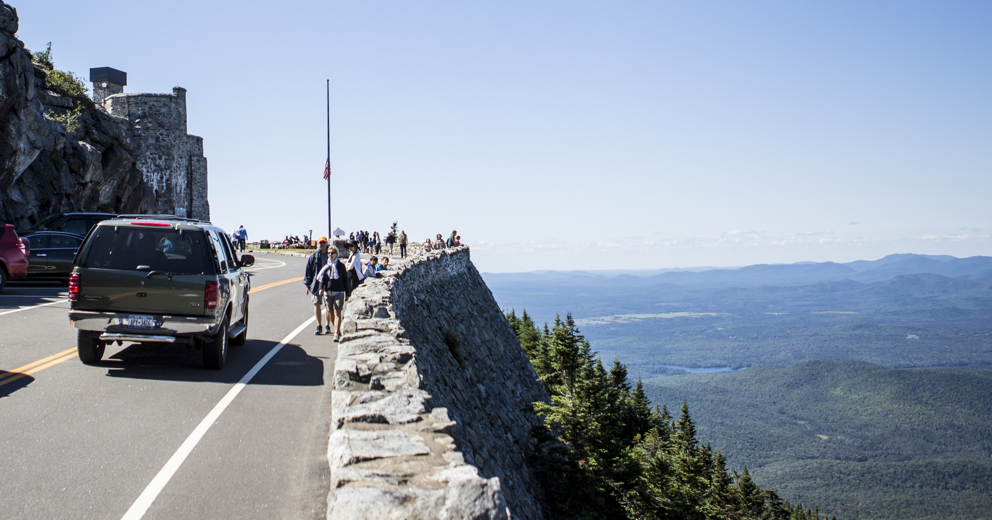 A view of the Adirondack mountains from the Veterans Memorial Highway