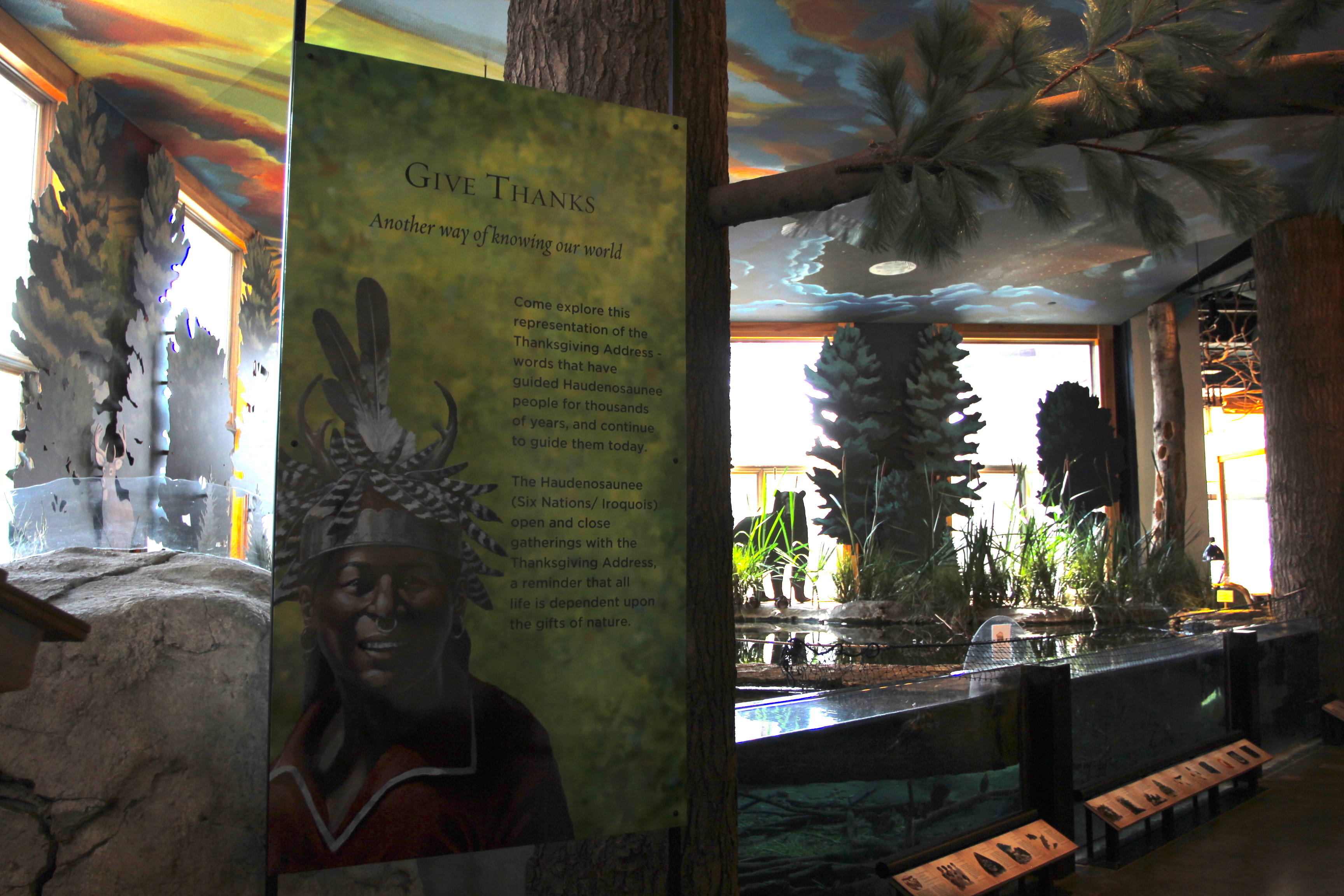 A display at The Wild Center from the Ways of Knowing exhibit.