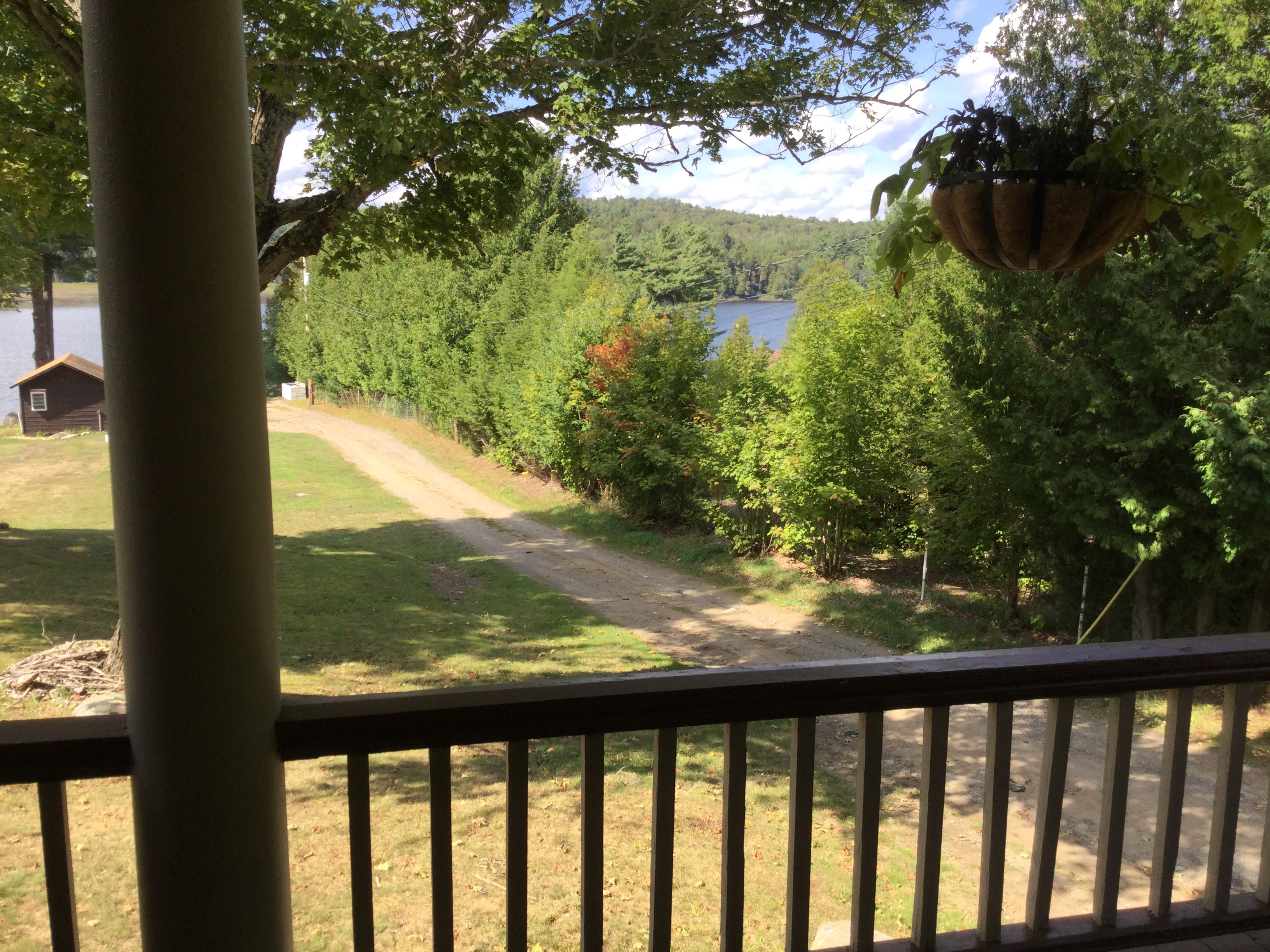 One of the finest porches in the area. Sit back and watch the leaves turning.