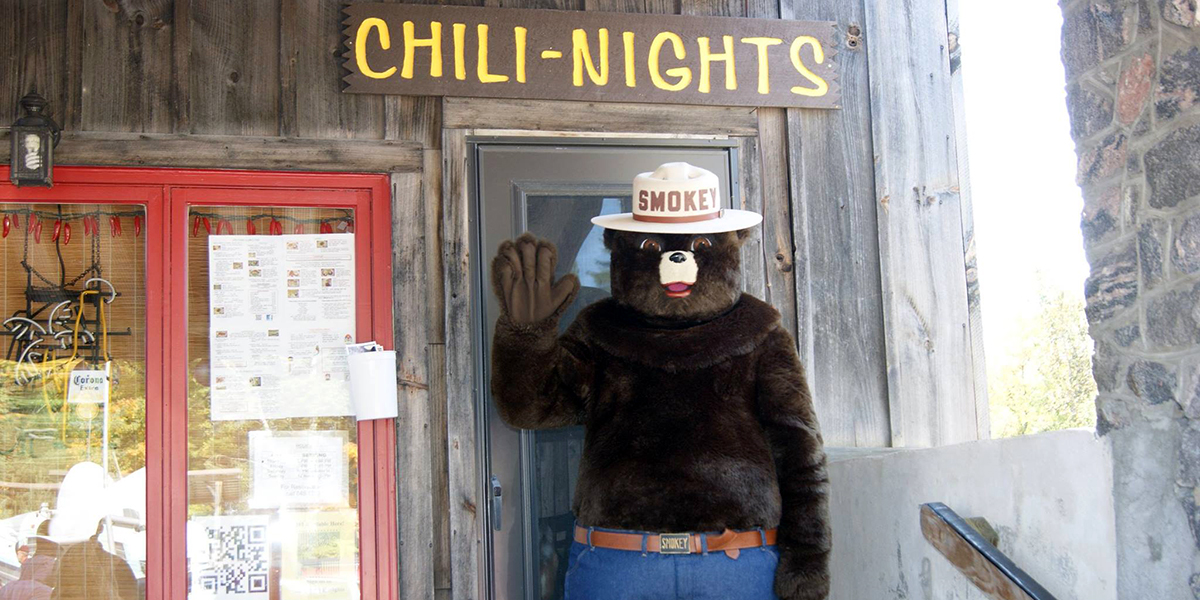 Smokey The Bear at Marty's Chili Nights