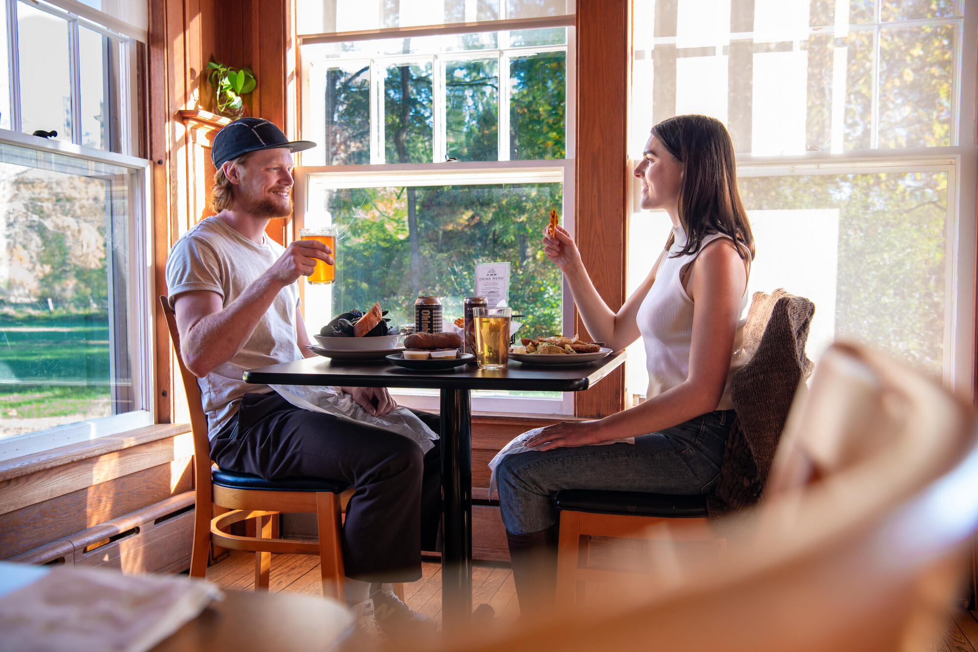 Couple dining at Ice Jam Inn