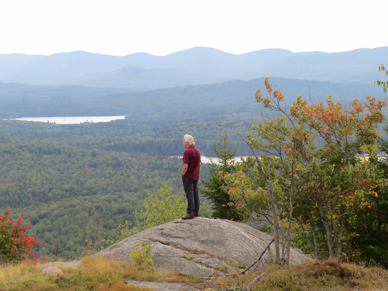 George enjoying the view on the summit of Mud Pond Mountain