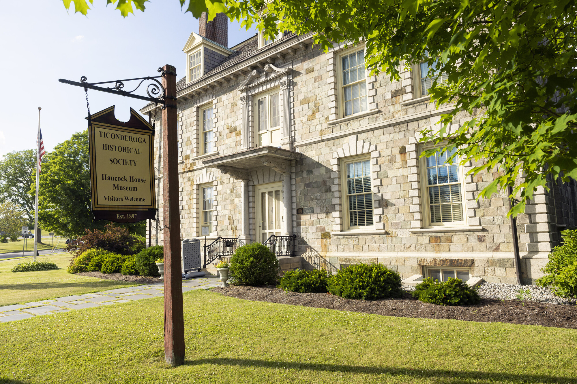 Heritage house in Ticonderoga in the summer.